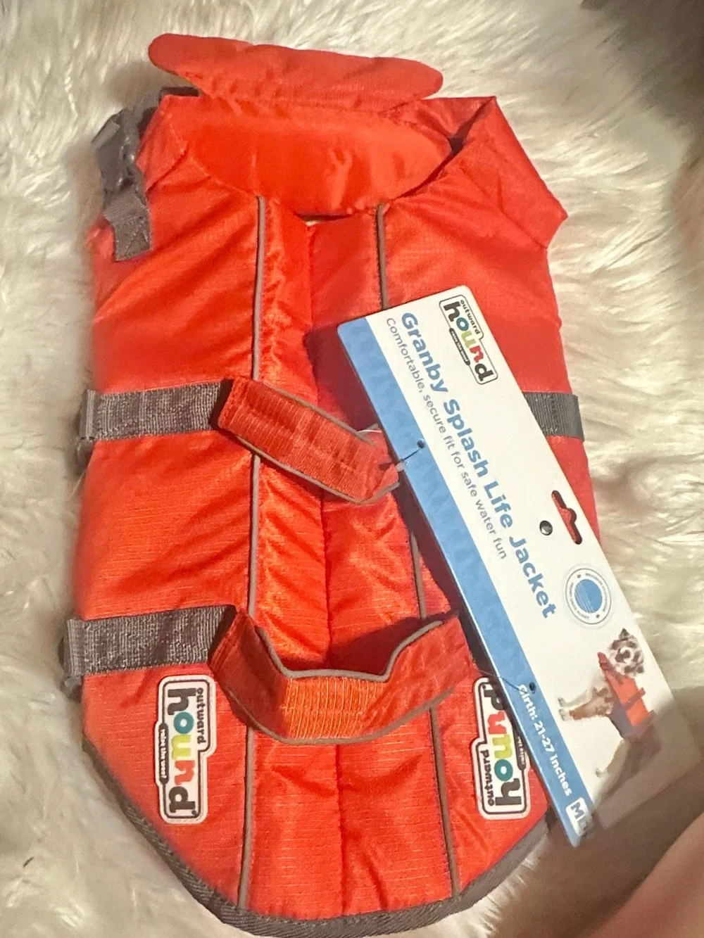 Granby Splash Life Jacket for Small Pets - Bright Orange